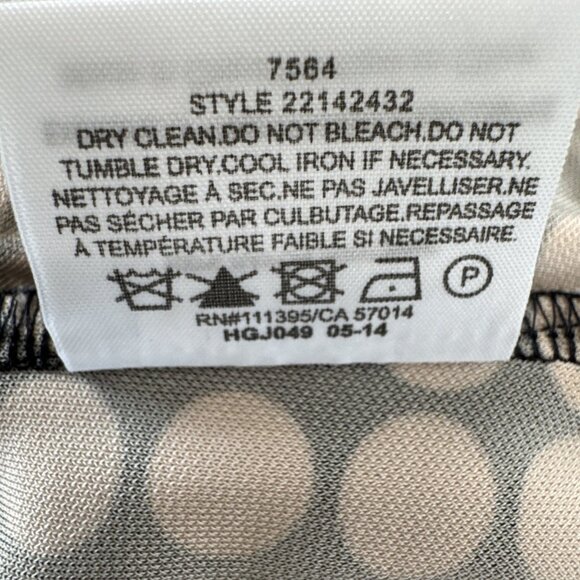 Tory Burch Black & White Polka Dot Sleeveless Midi Dress Pleated Details XL - Picture 11 of 13